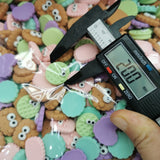 500pcs 15-20mm Resin Jelly Rabbit Biscuits Sticker Beads