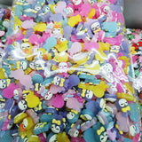 500pcs 15-20mm Resin Jelly Rabbit Biscuits Sticker Beads