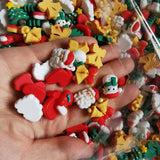 500pcs Resin Christmas Tree Bell Santa Sticker Set