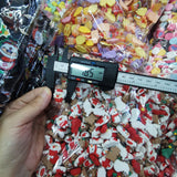 500 Resin Christmas Tree Santa Sticker Beads DIY Jewelry Accessories