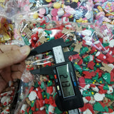500 Resin Christmas Tree Santa Sticker Beads DIY Jewelry Accessories