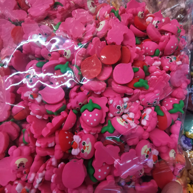 500pcs 15-25mm Resin Cartoon Animal Sticker Cabochon