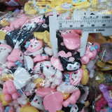 500pcs 15-25mm Resin Cartoon Animal Sticker Cabochon