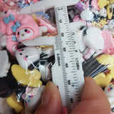 500pcs 15-25mm Resin Cartoon Animal Sticker Cabochon