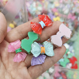500pcs DIY Jelly Candy Bow Ribbon Sticker Beads