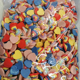 500pcs 15mm Candy Double Heart Flat Beads for DIY Jewelry Making