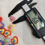 500pcs 15mm Candy Double Heart Flat Beads for DIY Jewelry Making