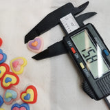 500pcs 15mm Candy Double Heart Flat Beads for DIY Jewelry Making