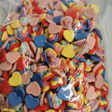 500pcs 15mm Candy Double Heart Flat Beads for DIY Jewelry Making