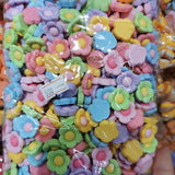 500pcs 17mm Resin Candy Flower Sticker Beads for DIY Hairpin Clip Jewelry Making