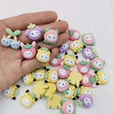 500 Acrylic Strawberry Cherry Doll Sticker Beads