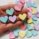 500 Resin Flat Heart Beads for Jewelry Making