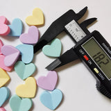 500 Resin Flat Heart Beads for Jewelry Making
