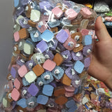 500pcs 18mm DIY Resin Jelly Bear Sticker Beads for Jewelry Making