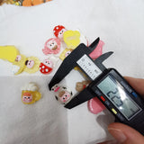 500 Resin Jelly Baby Face Doll Sticker Beads 20-22mm Scrapbook Jewelry Making
