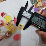 500 Resin Jelly Baby Face Doll Sticker Beads 20-22mm Scrapbook Jewelry Making