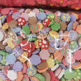 500 Resin Animal Foots Sticker Beads 20-23mm for Scrapbook Jewelry Making