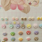 500 Resin Animal Foots Sticker Beads 20-23mm for Scrapbook Jewelry Making