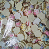 500 Resin Animal Foots Sticker Beads 20-23mm for Scrapbook Jewelry Making