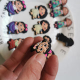 500pcs Cartoon Girls Sticker Flat Scrapbook Hairpin Jewelry Making Accessories