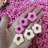 500PCS 22mm Macarons Acrylic Flower Sticker Beads Scrapbook Hairpin