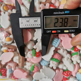 500pc 23-26mm Resin Rabbit Cabochon for Jewelry Making