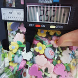 500pcs 24mm DIY Candy Sunflowers Sticker Half Beads