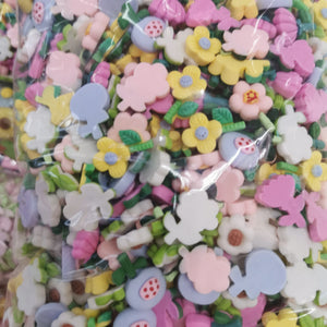 500pcs 24mm DIY Candy Sunflowers Sticker Half Beads