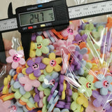 500PCS 25-32mm DIY PVC Soft Smiley Face Flowers Star Sticker for Scrapbooking