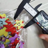 500PCS 25-32mm DIY PVC Soft Smiley Face Flowers Star Sticker for Scrapbooking