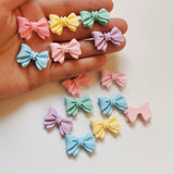 500pcs DIY Candy Resin 21mm Bowknot Ribbon Sticker Beads