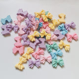 500pcs DIY Candy Resin 21mm Bowknot Ribbon Sticker Beads