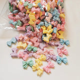 500pcs DIY Candy Resin 21mm Bowknot Ribbon Sticker Beads