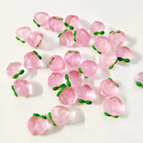 500pcs 15mm DIY Acrylic Peach Shape Sticker Beads