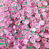 500pcs 15mm DIY Acrylic Peach Shape Sticker Beads