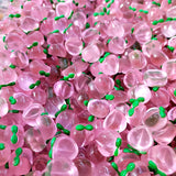 500pcs 15mm DIY Acrylic Peach Shape Sticker Beads