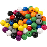 500x Rustic Round Wooden Beads 16mm Hole Bracelet DIY Ball Beads