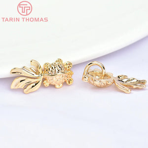 10PCS 9x17MM Goldfish Charms Pendants High DIY Jewelry Findings