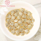2PCS 12x13MM 24K Plated Brass Bear Paw Charms Pendants Jewelry
