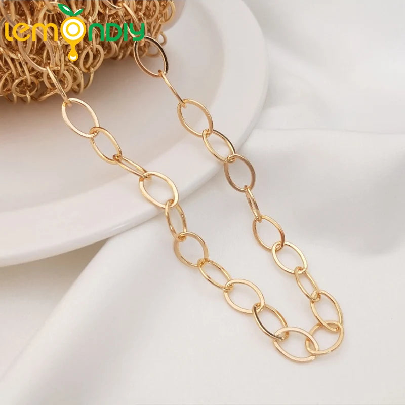 18K Brass Chain for Bracelet Necklace DIY Jewelry Accessories