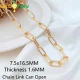 18K Brass Chain for Bracelet Necklace DIY Jewelry Accessories
