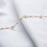 Copper Eyes Multicolor Beads Chain Diy Bracelet Making