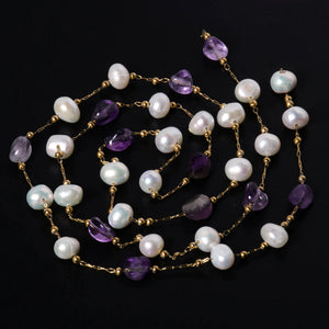 Stainless Steel Chain Natural Stones Beads Pearls Jewelry Making Gift