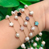 Stainless Steel Pearls Star Rose Quartz Lapis Lazuli Agates Turquoise Beads