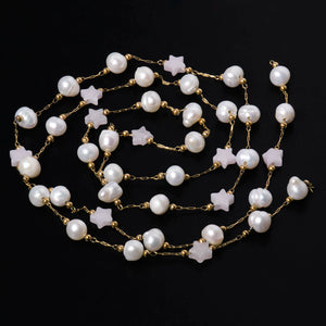 Stainless Steel Pearls Star Rose Quartz Lapis Lazuli Agates Turquoise Beads
