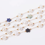 Stainless Steel Pearls Star Rose Quartz Lapis Lazuli Agates Turquoise Beads