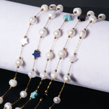 Stainless Steel Pearls Star Rose Quartz Lapis Lazuli Agates Turquoise Beads