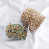 Zircon Water Drop Charms Chains Jewelry Making Supplies
