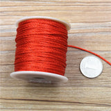 50M 1mm Nylon String Chinese Knotting Satin Braided Cord Beading Thread