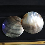 20Pcs Natural Shell Round Charms Pendants Jewelry Findings